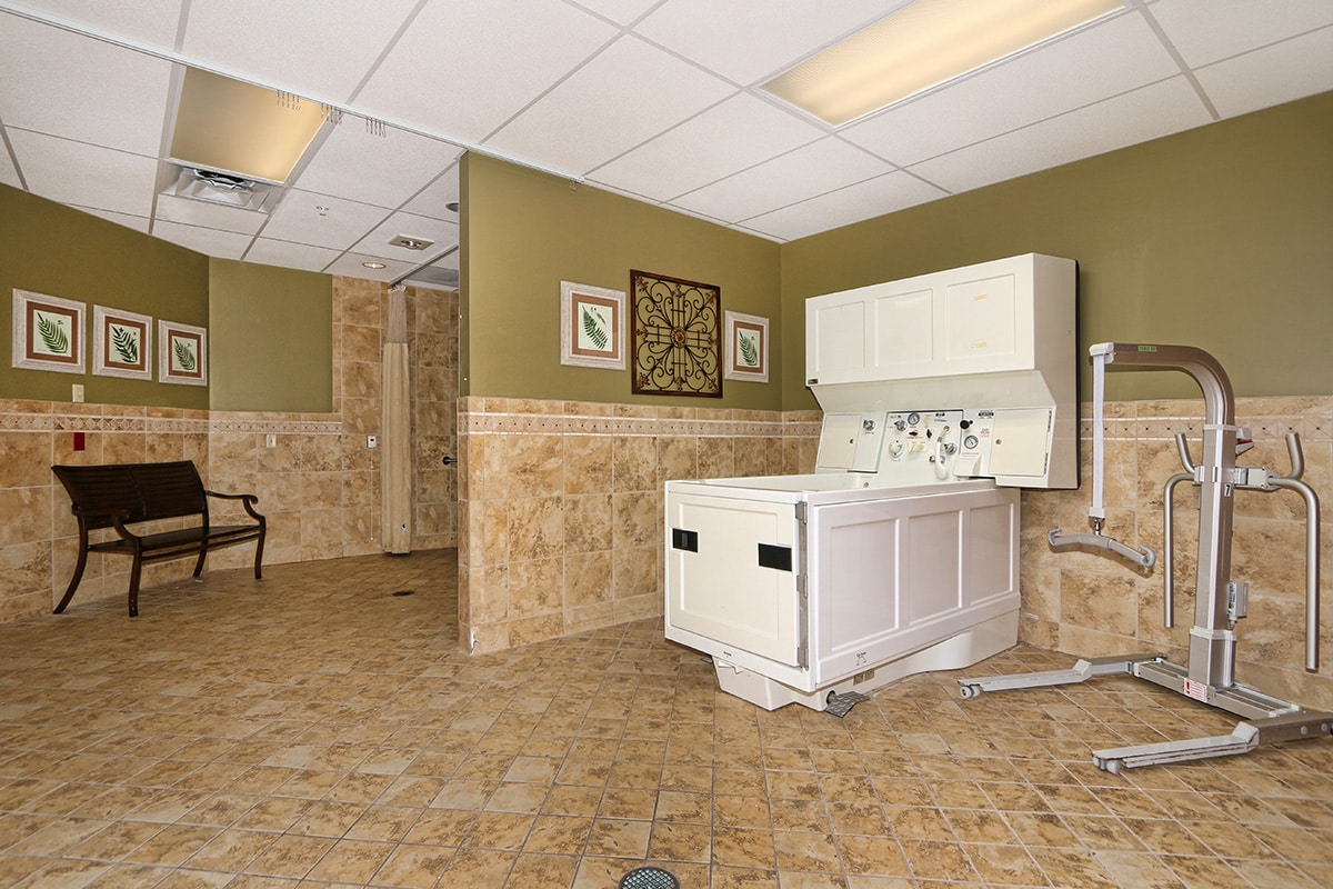 Rehab room with rehab tub